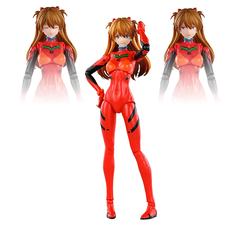 Maquette Evangelion Blokees Fantastics Asuka en combinaison plug, figurine détaillée du modèle de la série FF03.