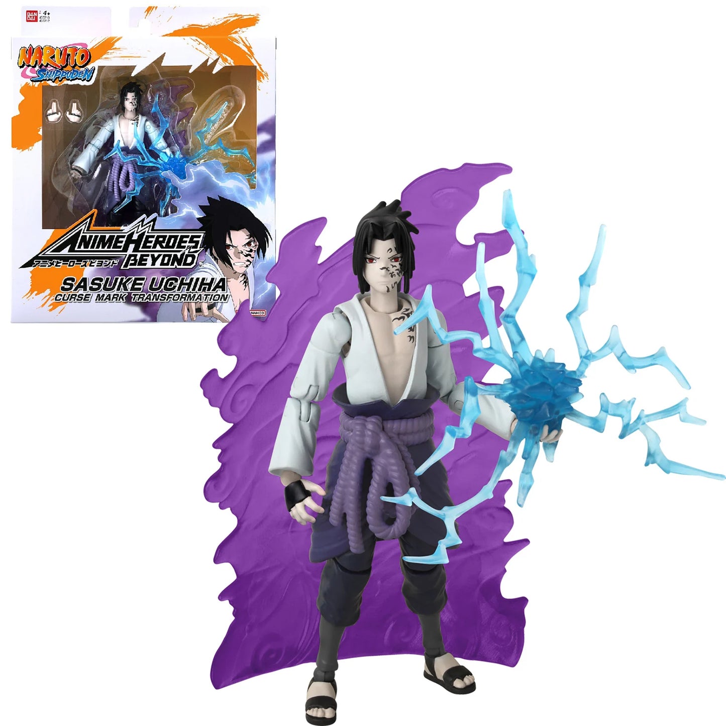 NARUTO - Sasuke avec effet transf. - Figurine Anime Heroes Beyond 17cm - Toys Legacy Collection