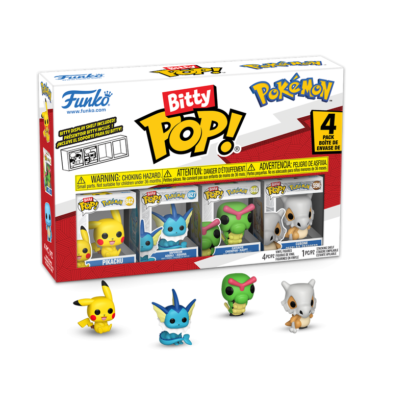 POKEMON - Bitty Pop 4 Pack 2.5cm - Pikachu - Toys Legacy Collection