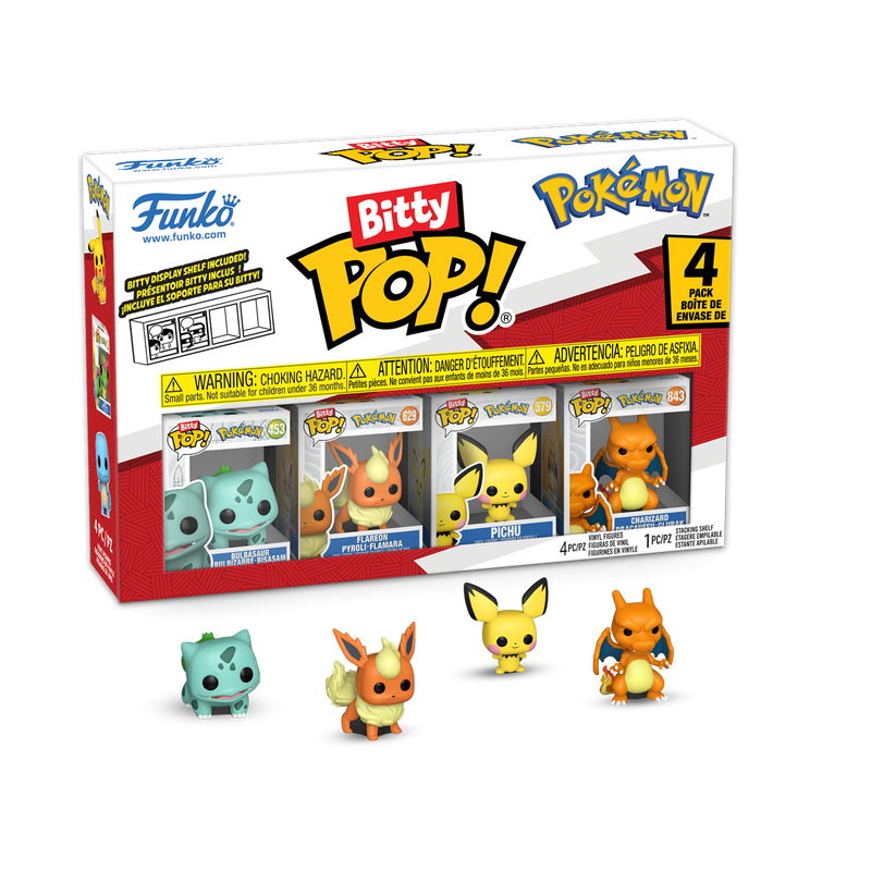 POKEMON - Bitty Pop 4 Pack 2.5cm - Bulbizarre - Toys Legacy Collection