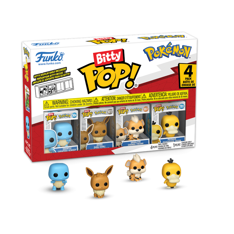POKEMON - Bitty Pop 4 Pack 2.5cm - Carapuce - Toys Legacy Collection