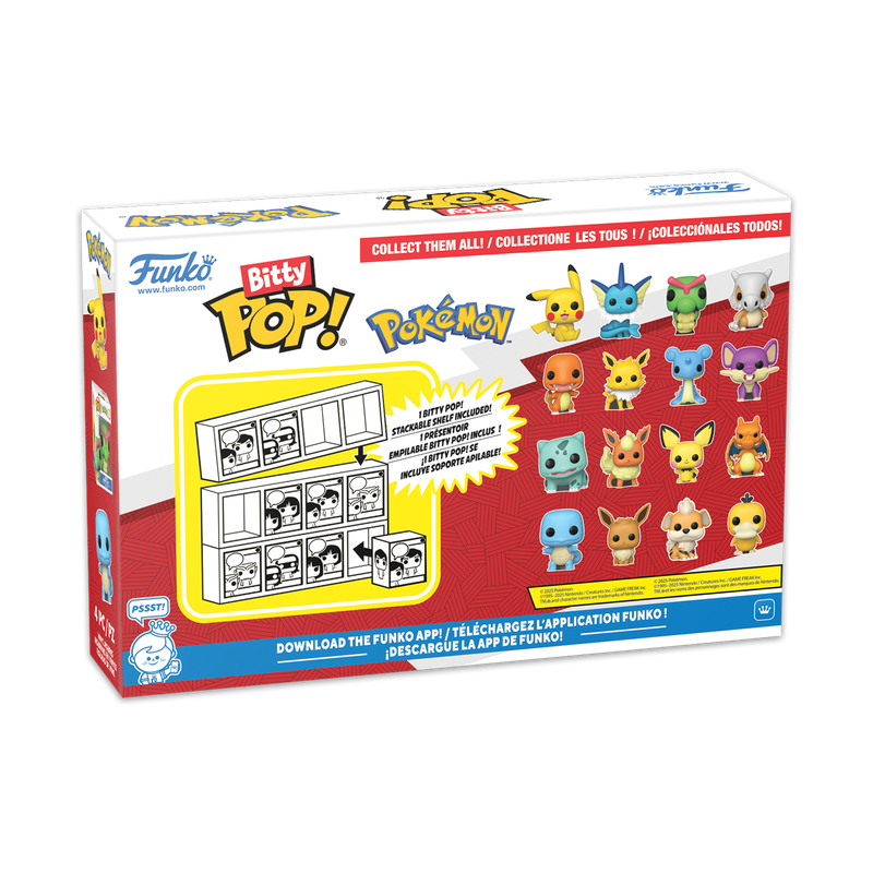POKEMON - Bitty Pop 4 Pack 2.5cm - Carapuce - Toys Legacy Collection