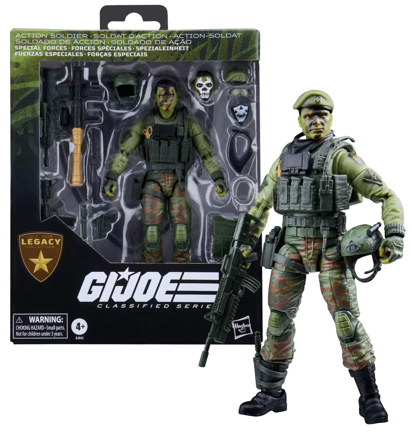 Figurine d'action G.I. JOE Classified Series Forces Spéciales de Hasbro, détails de la figurine de la collection Legacy