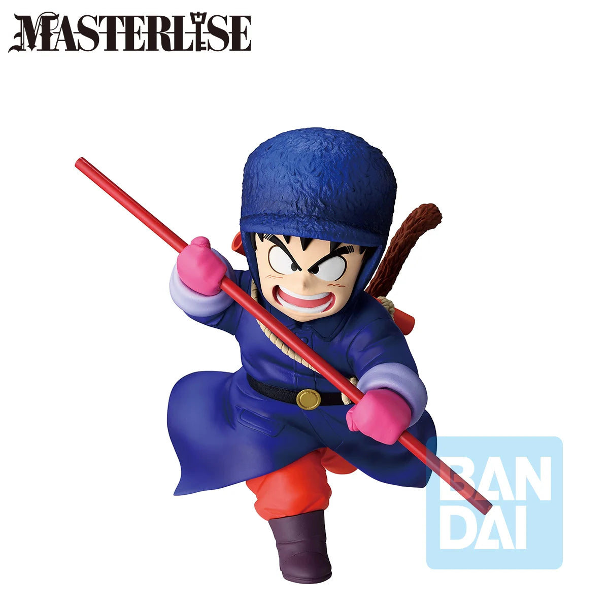 Figurine Bandai Son Goku de Dragon Ball face à l'Armée Red Ribbon, 14cm, figurine détaillée et expressive.