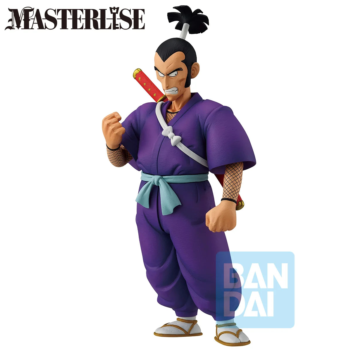 Figurine Bandai Sergeant Major Murasaki Dragon Ball, 25 cm, représentant un soldat du Red Ribbon Army en pose dynamique.