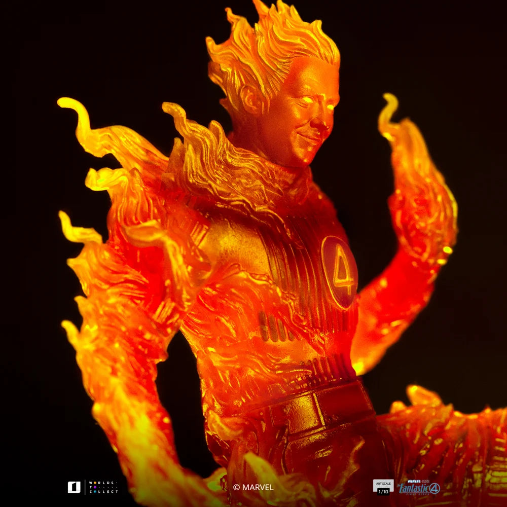 LES 4 FANTASTIQUES 2025 - Torche Humaine - Statue Art Scale 1/10 21cm