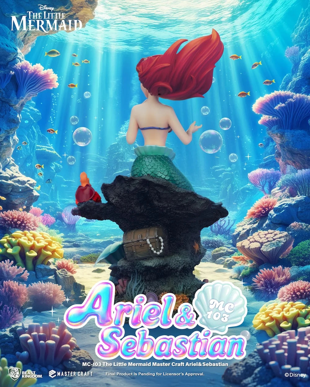 LA PETIT SIRENE - Ariel & Sebastien - Statuette Master Craft 42.8cm