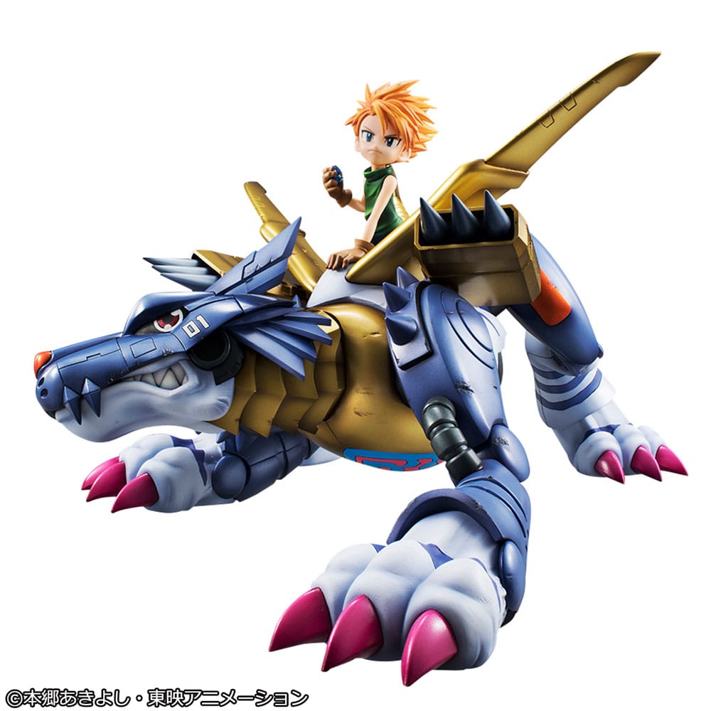 DIGIMON - Metal Garurumon & Ishida - Statuette G.E.M. Precious 30cm - Toys Legacy Collection