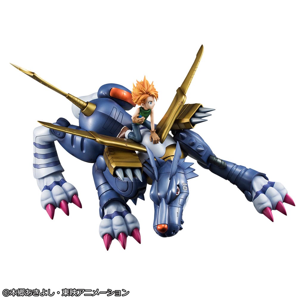 DIGIMON - Metal Garurumon & Ishida - Statuette G.E.M. Precious 30cm - Toys Legacy Collection