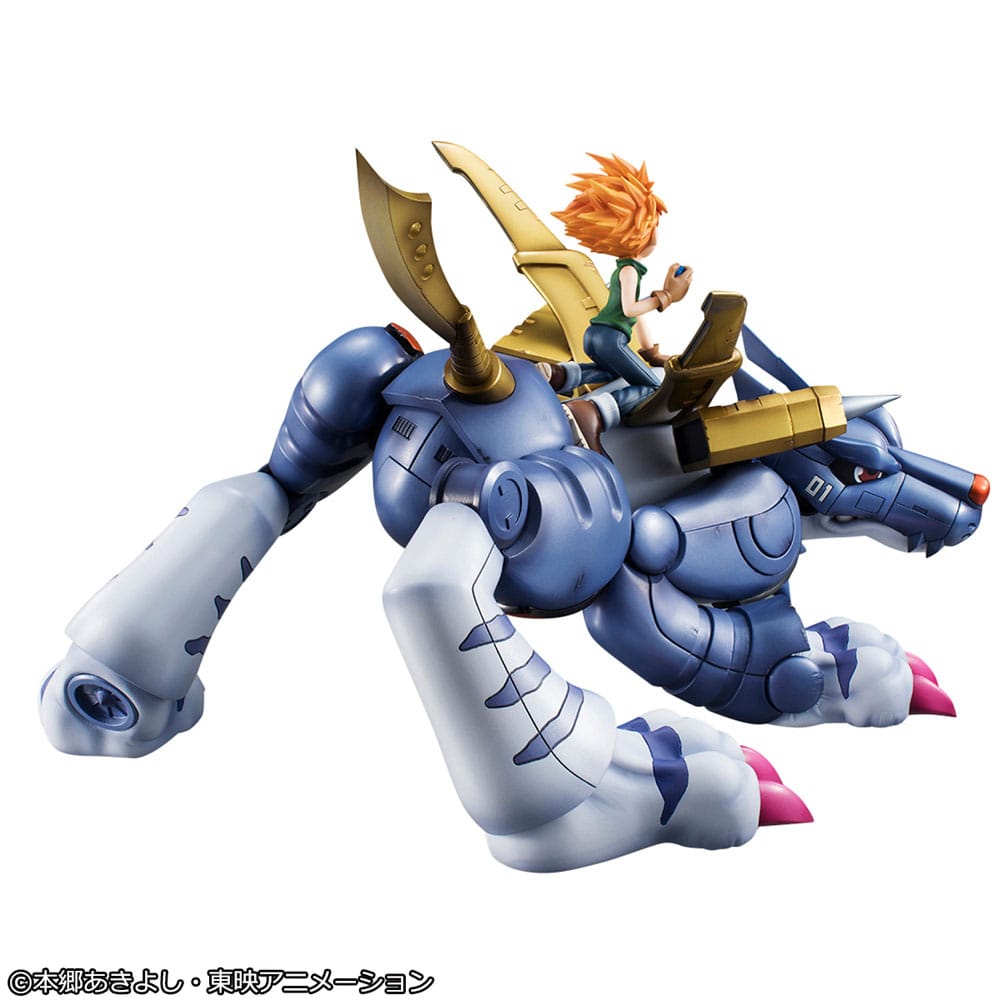 DIGIMON - Metal Garurumon & Ishida - Statuette G.E.M. Precious 30cm - Toys Legacy Collection