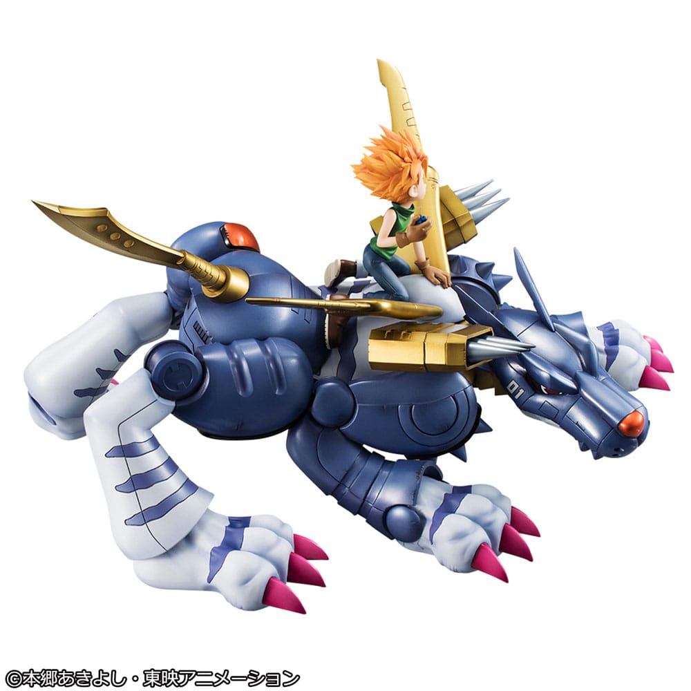 DIGIMON - Metal Garurumon & Ishida - Statuette G.E.M. Precious 30cm - Toys Legacy Collection