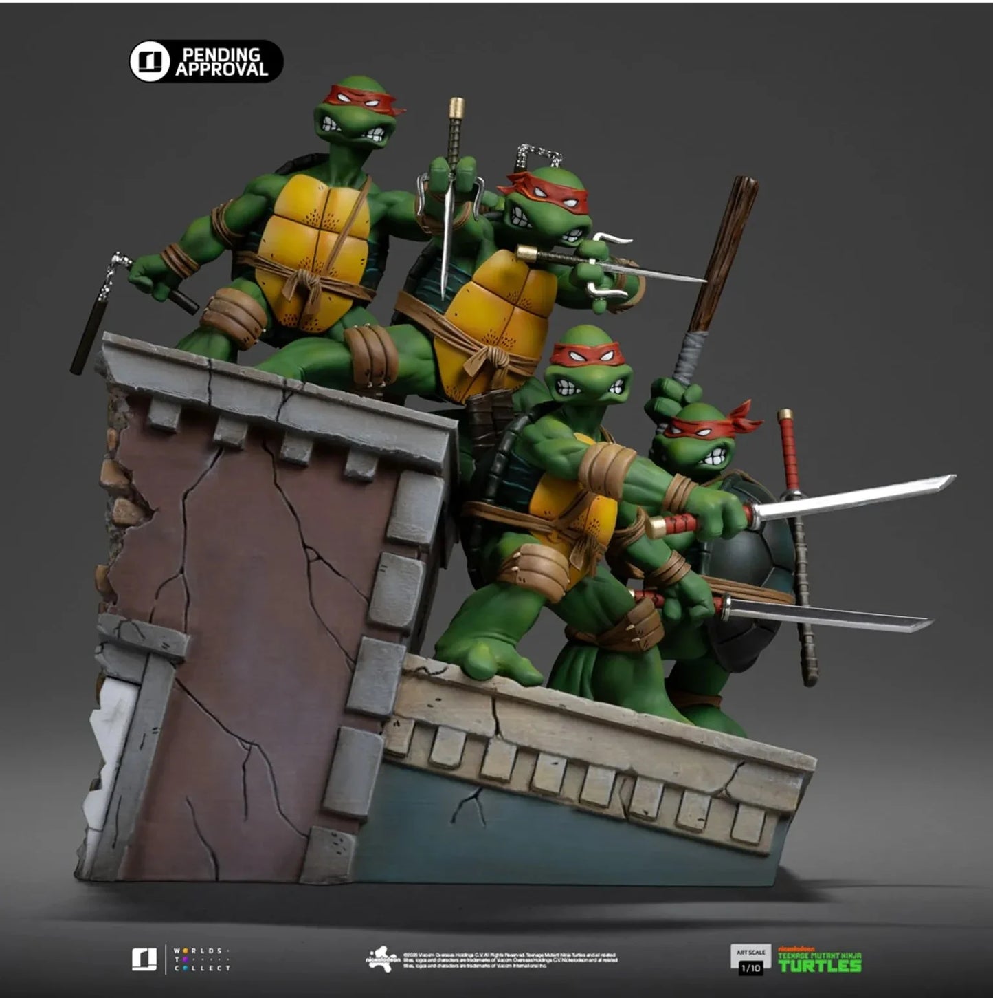 TORTUES NINJAS - TMNT 1St cover set - Statue Del. Art Scale 1/10 24cm - Toys Legacy Collection