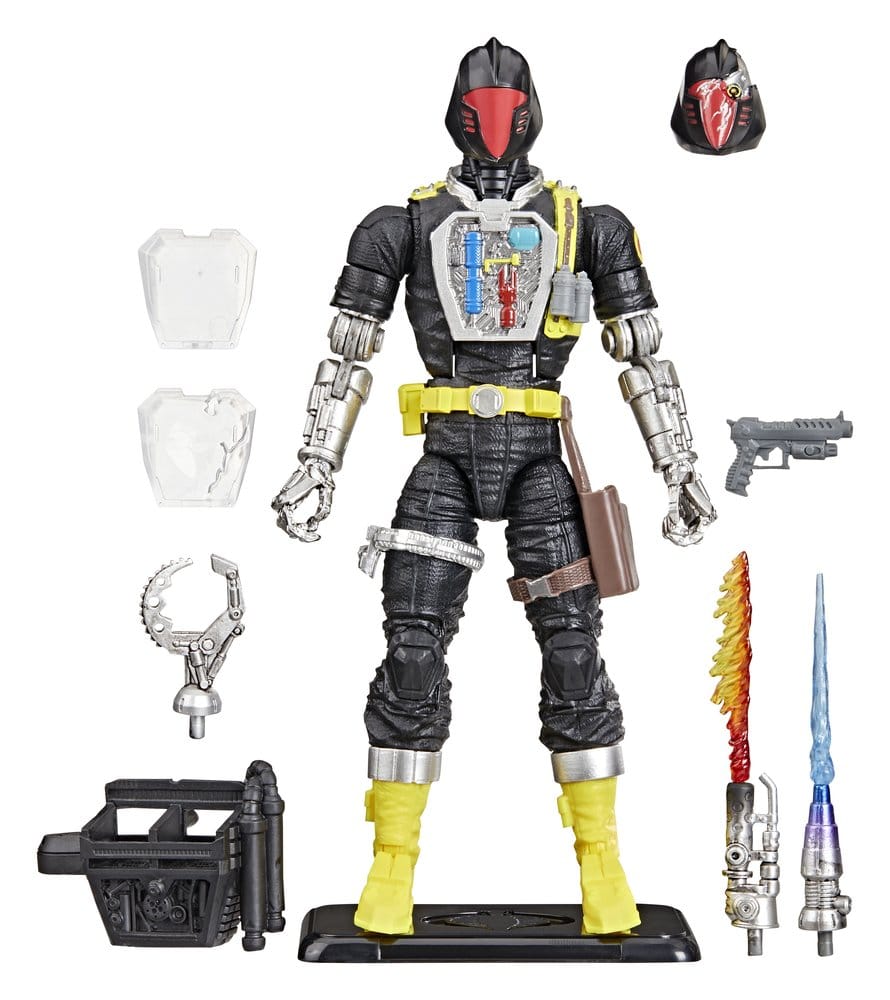 Figurine Hasbro G.I. Joe Classified Series Retro B.A.T. de 15 cm en armure noire et griseેણ