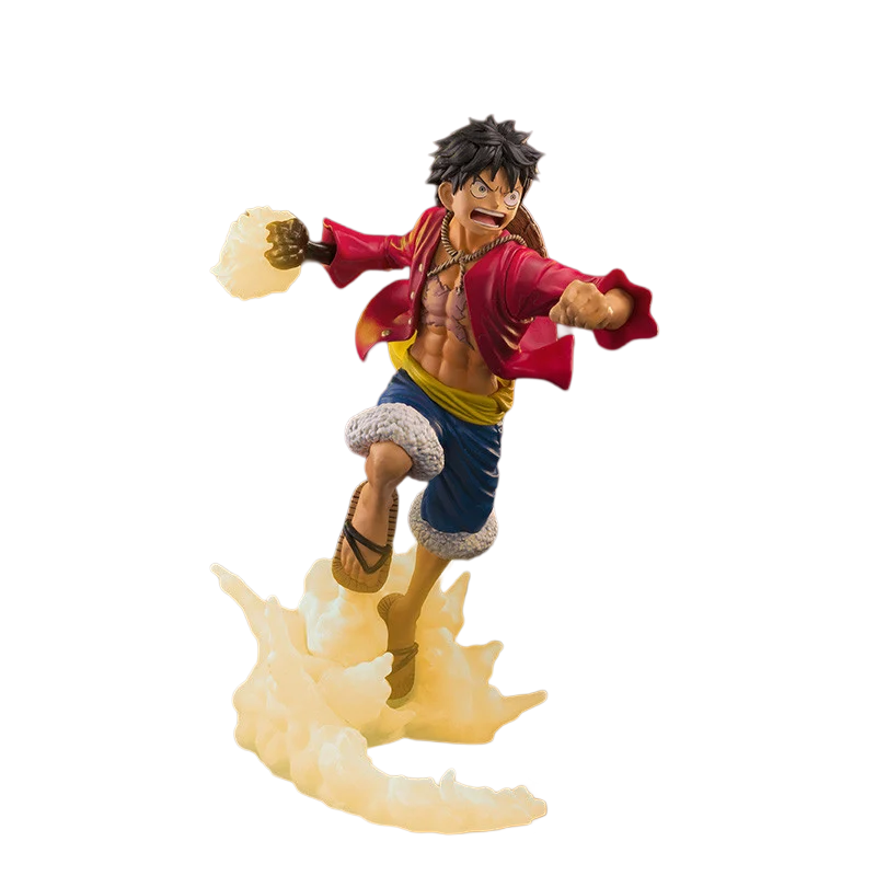 Figurine Luffy One Piece Abystyle, édition phosphorescente, 16 cm, représentant Monkey D. Luffy avec détails colorés.
