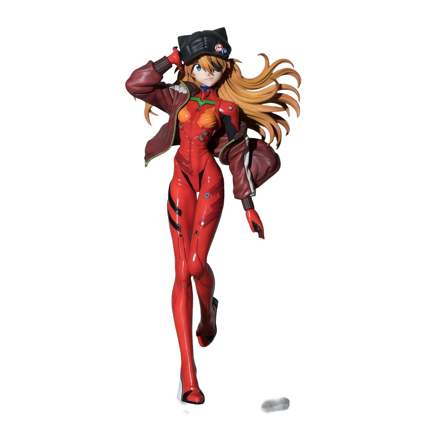 Figurine Asuka Evangelion Rebuild of Evangelion par Sega, statue détaillée de la pilote avec costume rouge et accessoires.