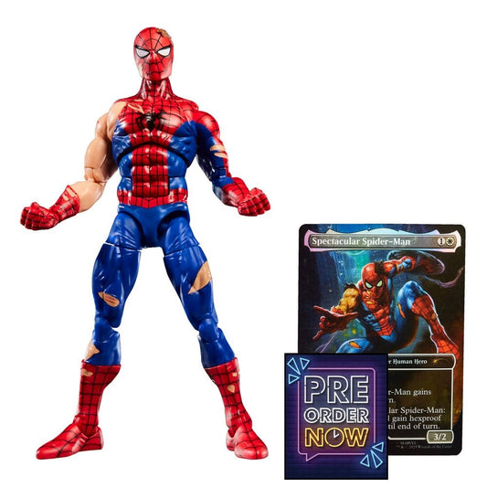 Marvel Legends Magic: The Gathering figurine Battle-Damaged Spider-Man (avec carte premium exclusive) 15 cm - Toys Legacy Collection
