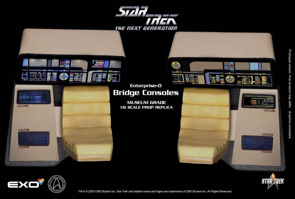Star Trek: La Nouvelle Génération – Enterprise-D Bridge Consoles Set – Échelle 1/6
