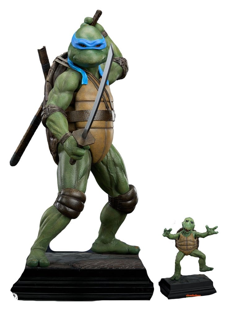 Statuette Leonardo TMNT, édition Deluxe, taille 1/3, figurine collectible de la collection Toys Legacy, visible en détail.