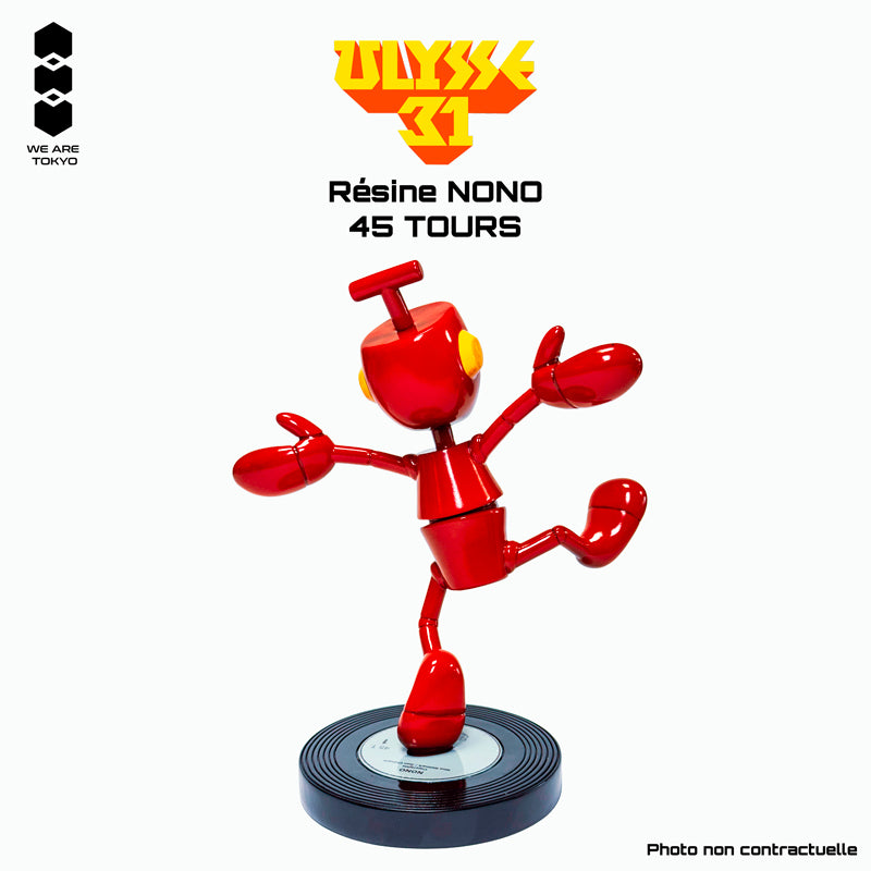 Figurine résine Nono de 15cm de Ulysse 31 de la marque We are Tokyo, vue de face avec détails colorés.