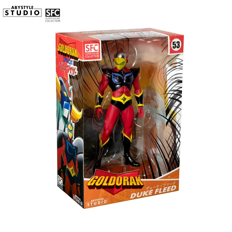 Figurine Actarus Goldorak Grendizer Abystyle Studio, 21cm, représentant le héros en pose dynamique, détails colorés et finition soignée.