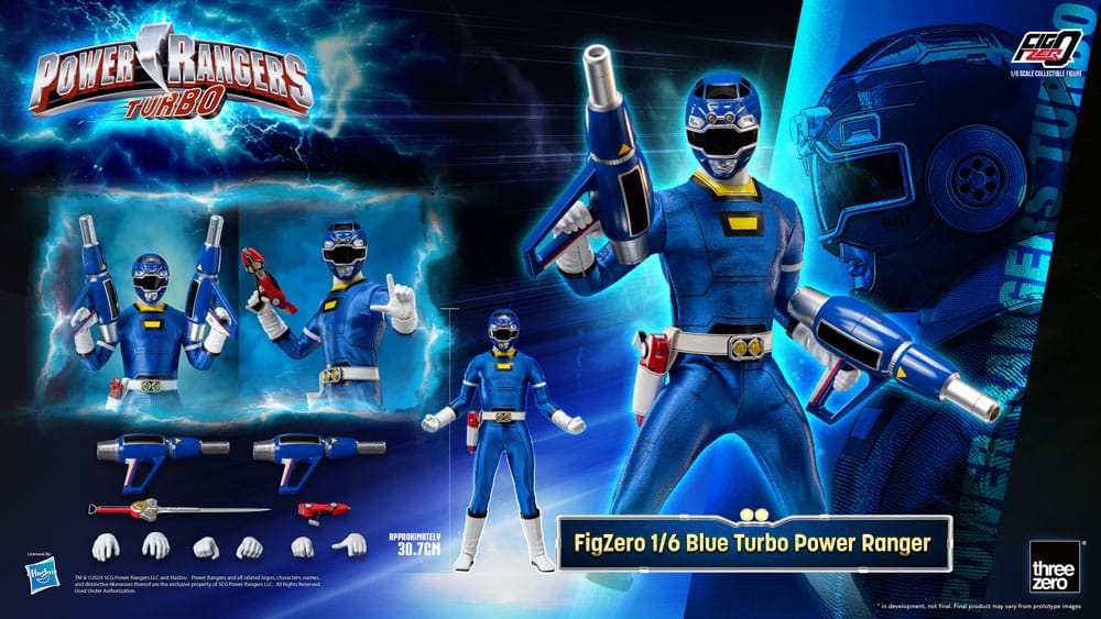 Power Rangers Turbo figurine FigZero 1/6 Blue Turbo Power Ranger 30 cm - Toys Legacy Collection