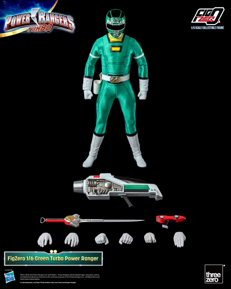 Power Rangers Turbo figurine FigZero 1/6 Green Turbo Power Ranger 30 cm - Toys Legacy Collection