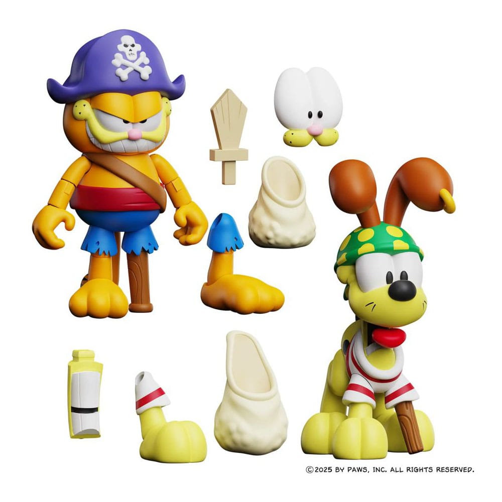 Garfield pack 2 figurines Pirate Garfield and Pirate Odie