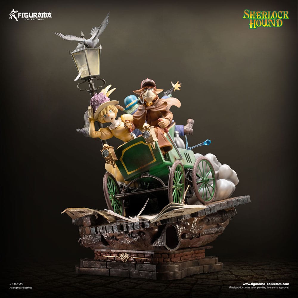 Sherlock Hound statuette Elite Diorama 1/8 Sherlock, Watson & Mrs. Hudson 56 cm