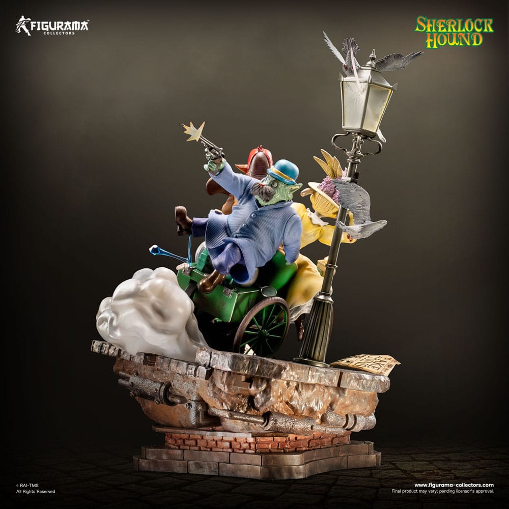 Sherlock Hound statuette Elite Diorama 1/8 Sherlock, Watson & Mrs. Hudson 56 cm