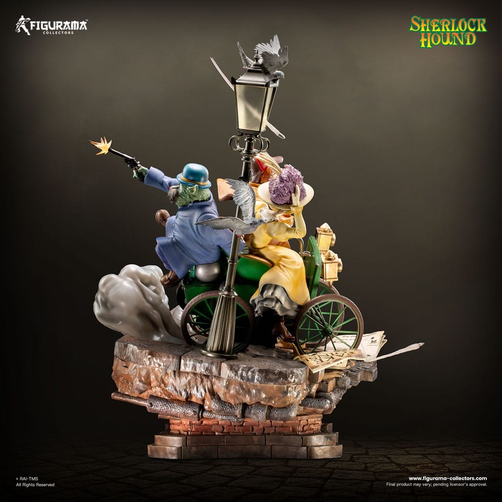 Sherlock Hound statuette Elite Diorama 1/8 Sherlock, Watson & Mrs. Hudson 56 cm