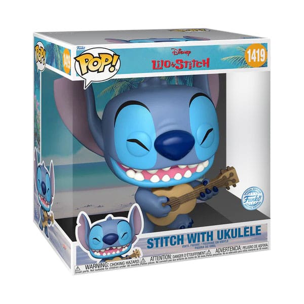 Lilo & Stitch Super Sized Jumbo POP! Stitch w/Uke 25 cm - Toys Legacy Collection