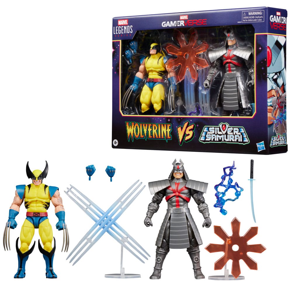 Marvel Legends Gamerverse pack 2 figurines Wolverine vs. Silver Samurai 15 cm - Toys Legacy Collection