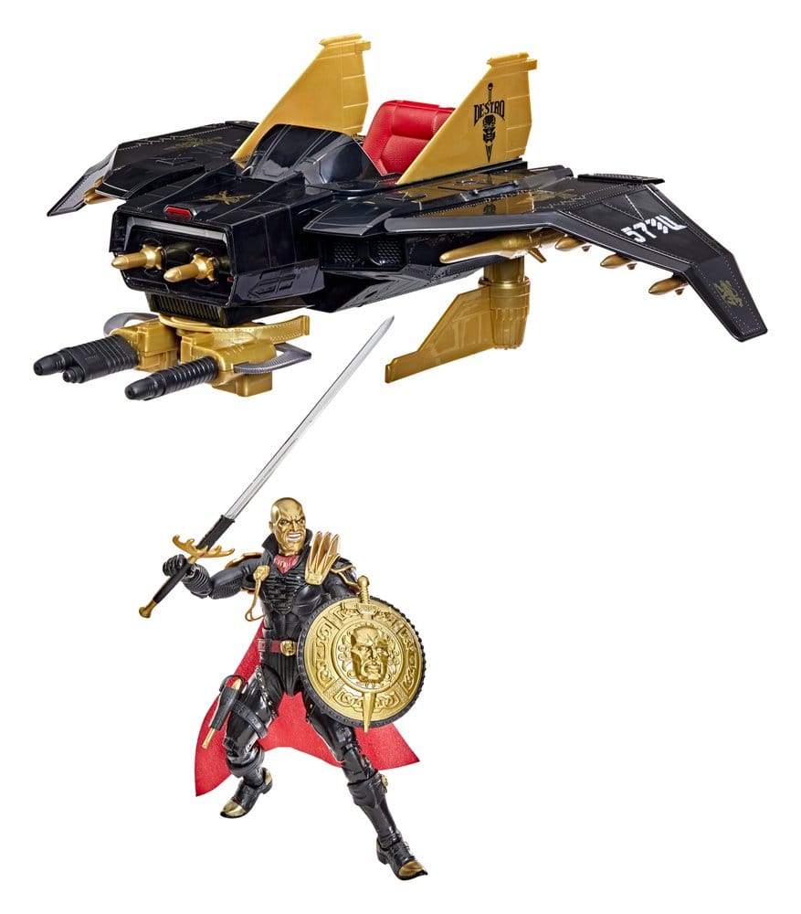 Figurine G.I. Joe Classified Series Destro et véhicule Despoiler de 15 cm, marque Hasbro, avec détails de personnages militaires.