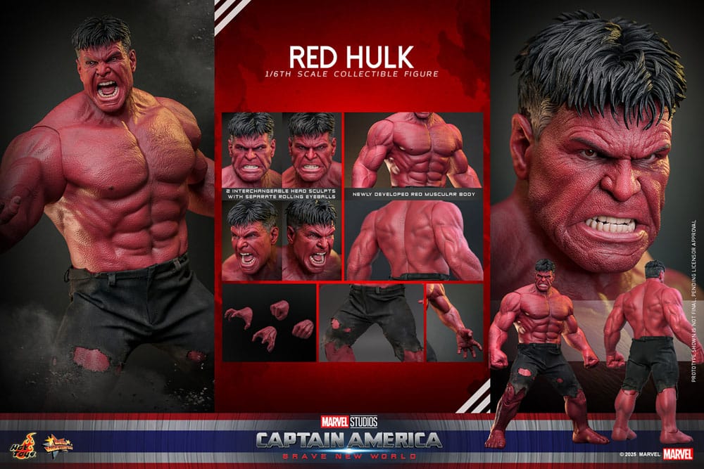 Captain America: Brave New World figurine Movie Masterpiece 1/6 Hulk Red Hulk 47 cm - Toys Legacy Collection