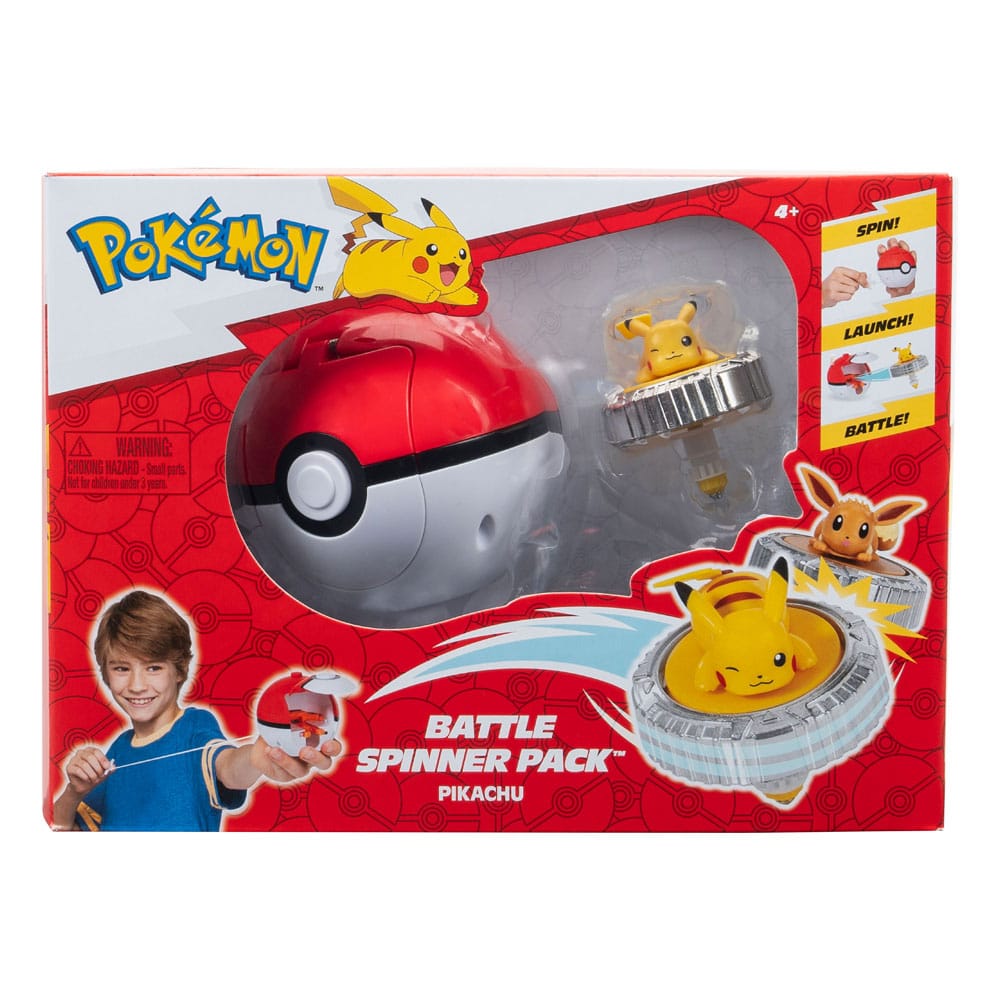 Pokémon Battle Spinner Pack Pikachu #1 & Poké Ball - Toys Legacy Collection