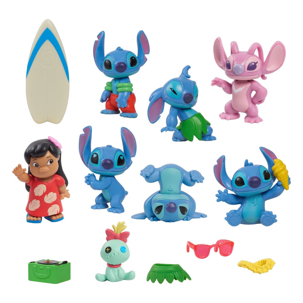 Lilo & Stitch pack 8 figurines Stitch Deluxe Figure Set 7 cm - Toys Legacy Collection