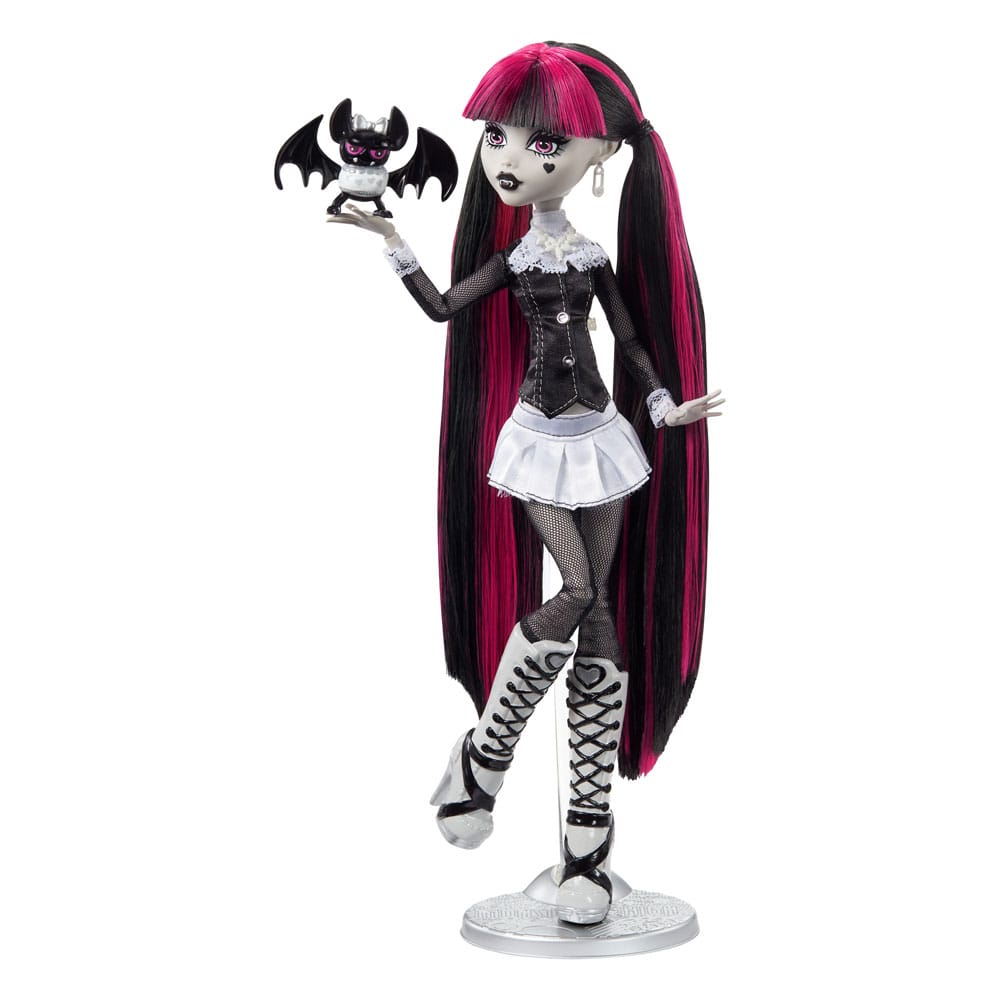 Vente flash/ Quantité limitée : Monster High poupée Reel Drama Draculaura en Noir et Blanc