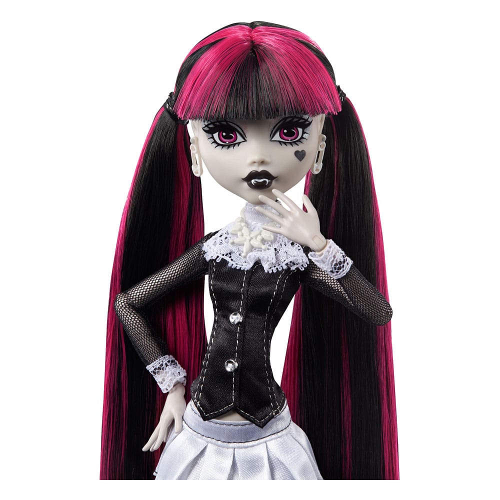 Vente flash/ Quantité limitée : Monster High poupée Reel Drama Draculaura en Noir et Blanc