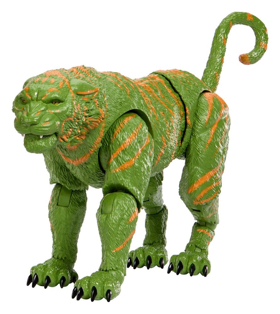 Figurine Battle Cat "Movie Chronicles" de Maîtres de l'Univers (2026), 17 cm, marque Mattel, vue de face.