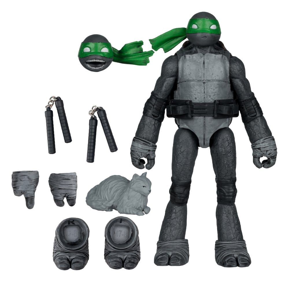 Tortues Ninja Page Punchers figurine Michelangelo (Black White & Green) (Red Platinum Edition) 13 cm - Toys Legacy Collection
