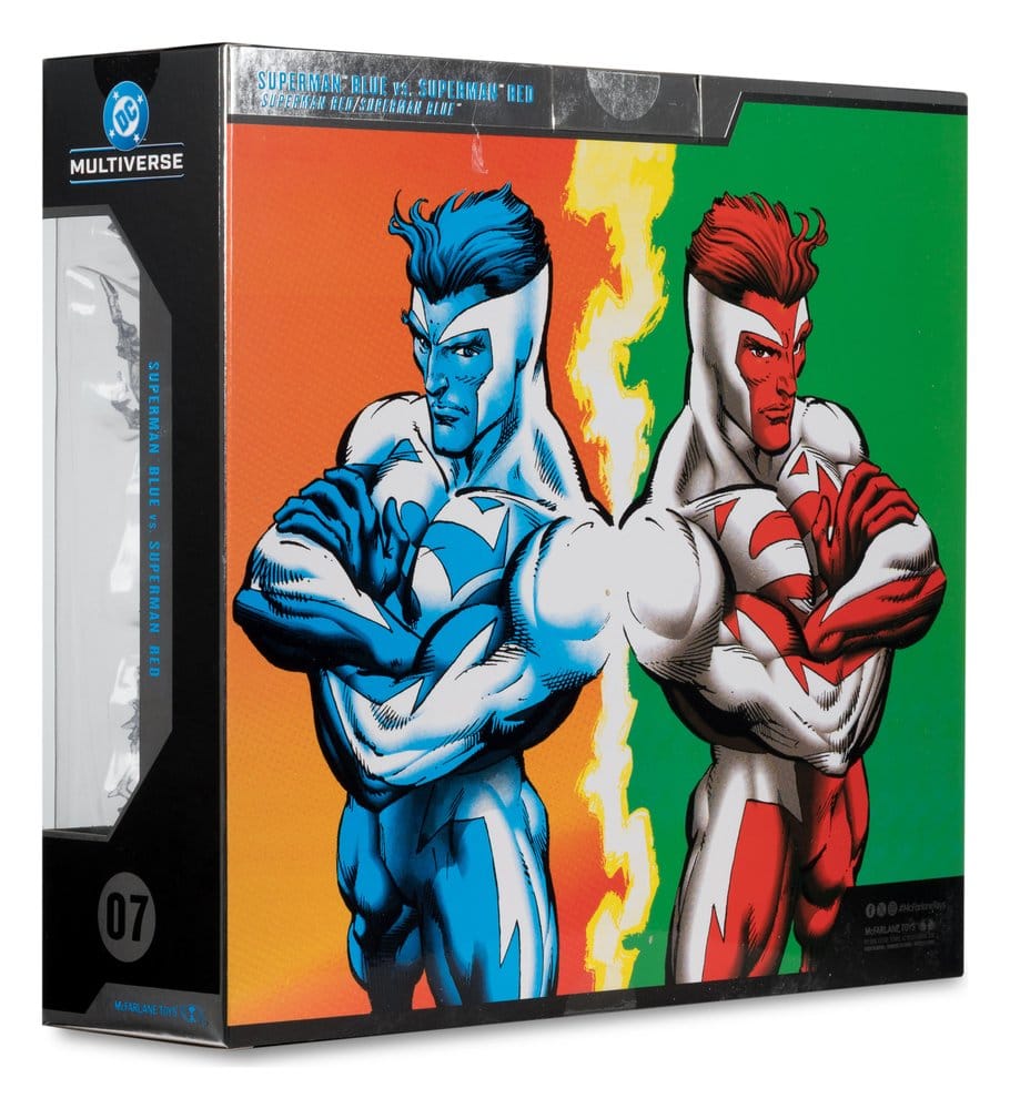 DC Multiverse – Superman Blue vs. Superman Red – Gold Label – 18 cm
