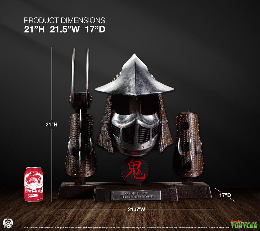 Tortues ninja ensemble d'armure Life-Size Shredder (Electroplated Edition) 53 cm (Copie) - Toys Legacy Collection