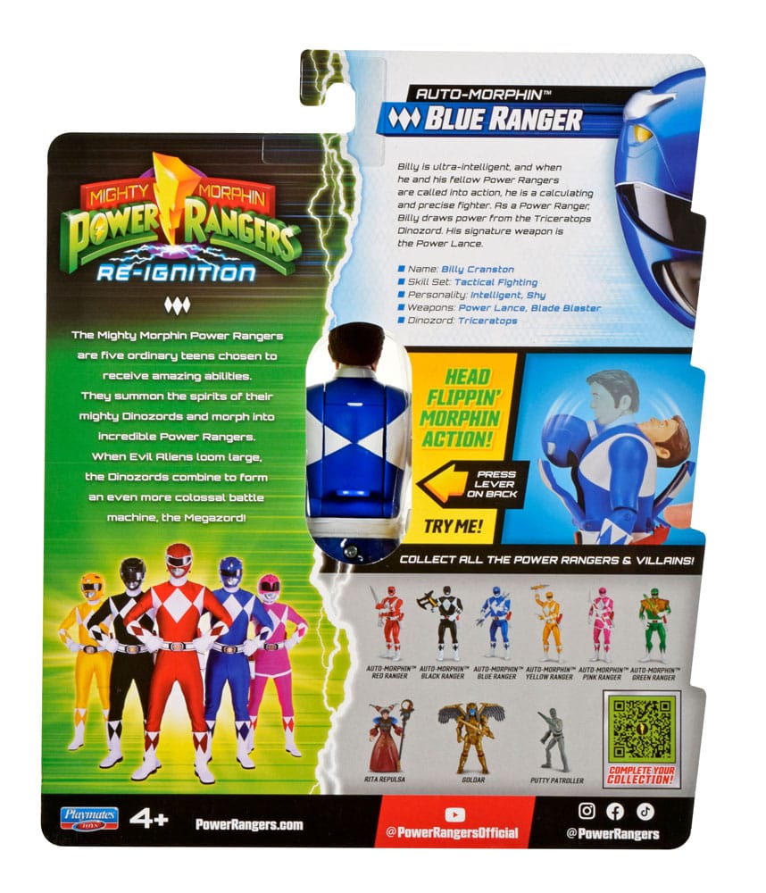 Flippin'morphin Blue Ranger figure