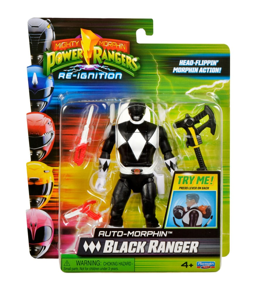 Flippin'morphin Black Ranger figure