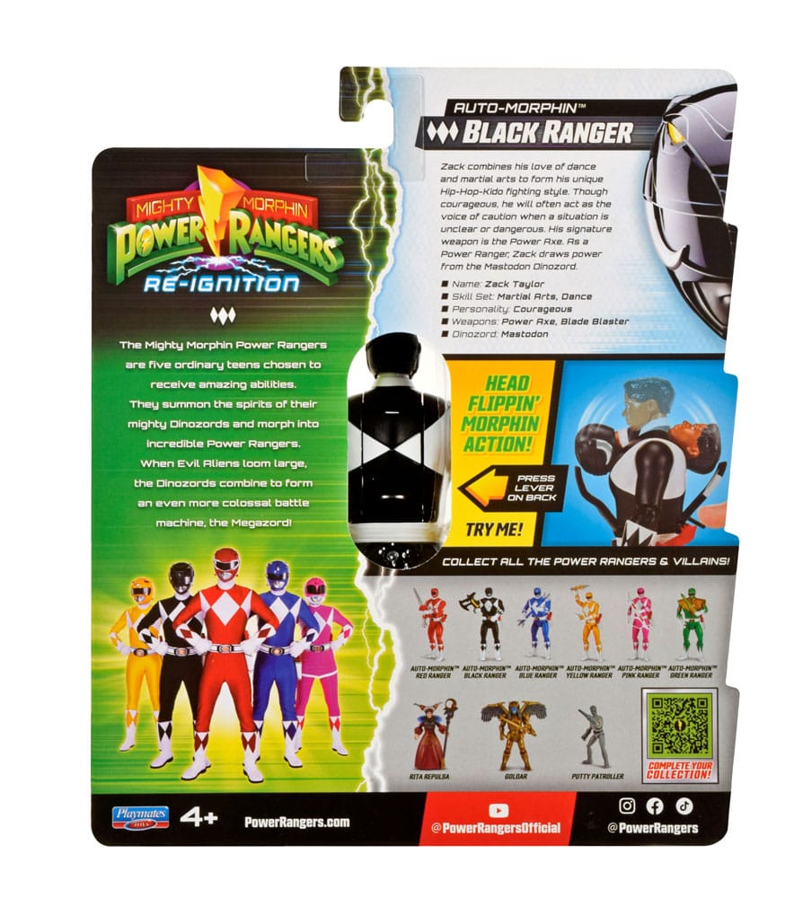 Flippin'morphin Black Ranger figure