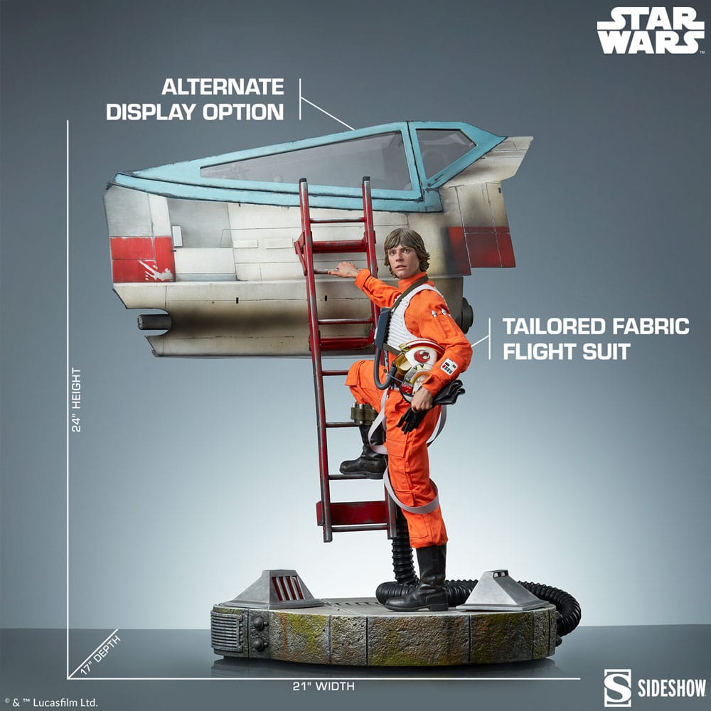 Star Wars statuette Premium Format Luke Skywalker & X-Wing: Red Five, Standing By 76 cm