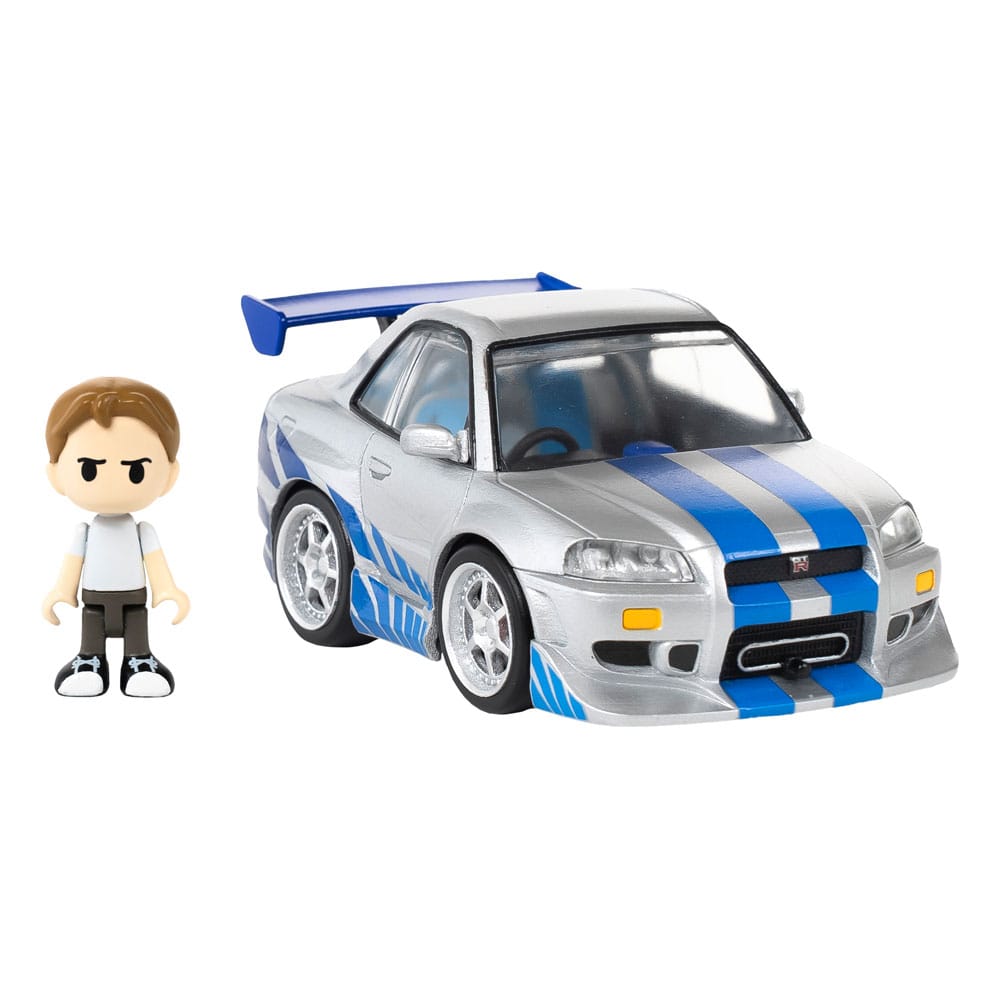 Fast & Furious véhicule avec minifigurine Q-Village Nissan Skyline GT-R (R34) 9 cm - Toys Legacy Collection