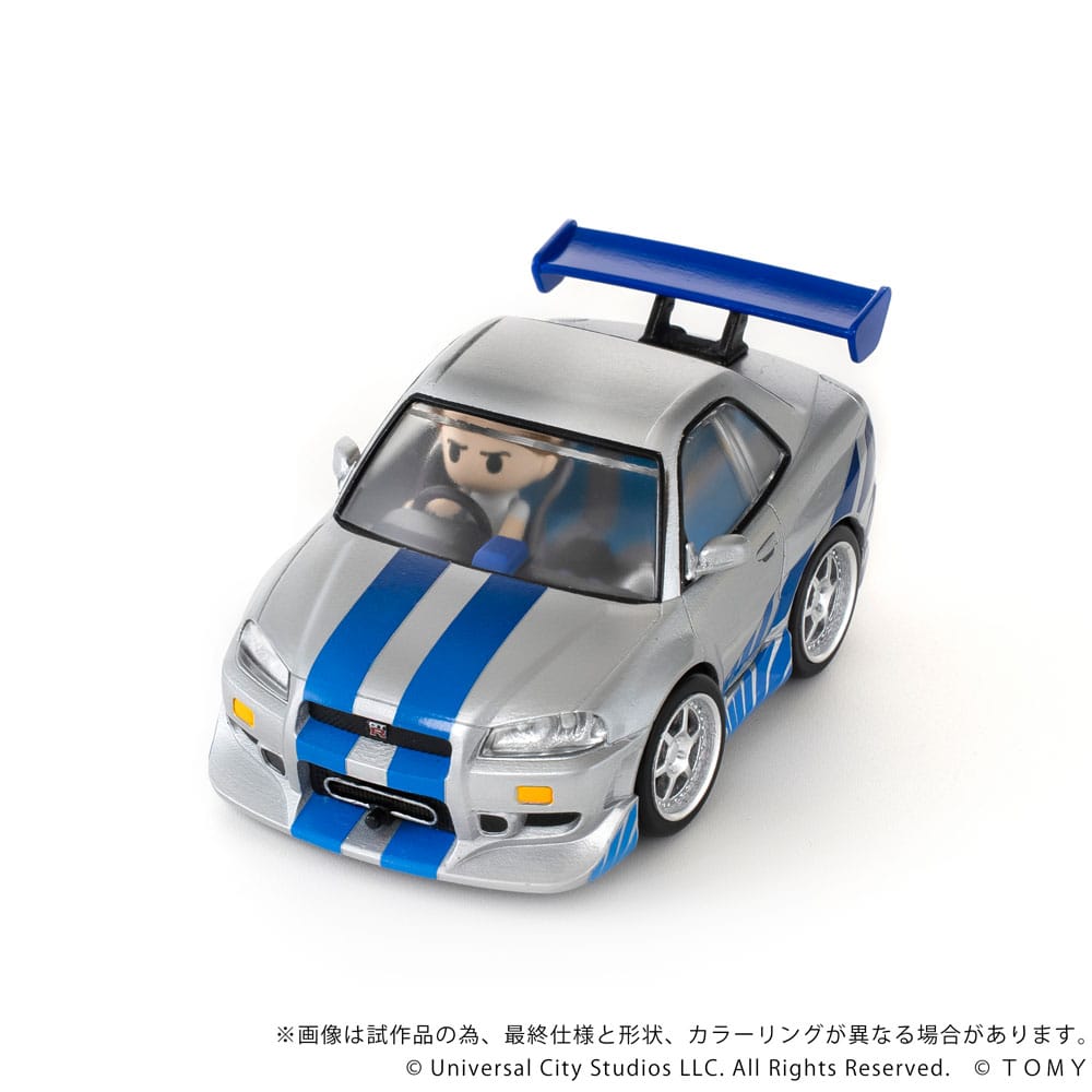 Fast & Furious véhicule avec minifigurine Q-Village Nissan Skyline GT-R (R34) 9 cm - Toys Legacy Collection