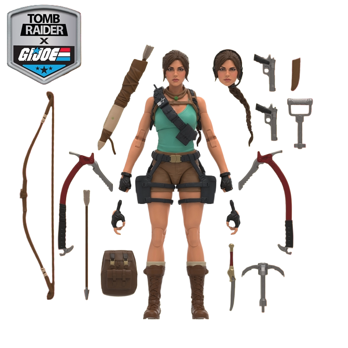 Figurine articulée TOMB RAIDER x G.I. JOE de Lara Croft par Hasbro