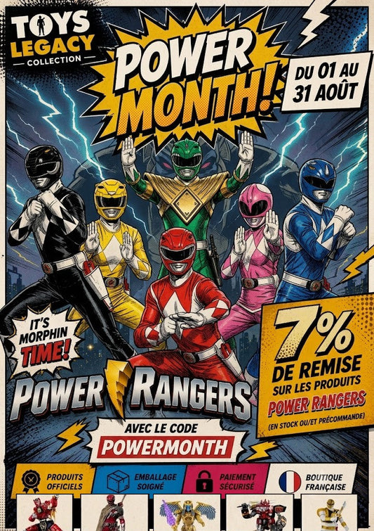 🔴 POWER MONTH : -7% sur toute la gamme Power Rangers !